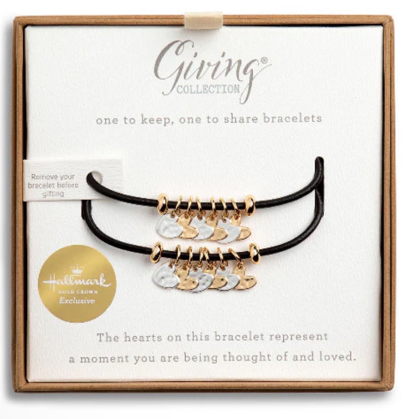 Demdaco Giving Collection Heart Charm Bracelets, Keep1 Share1 Set Of 2